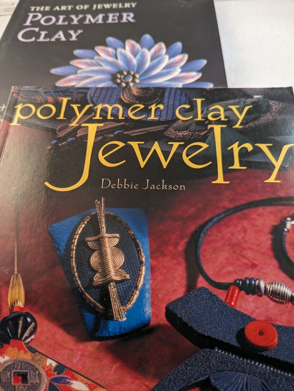 Books Polymer Clay Lot Of 2 The Art Of Jewelry poly Clay+Poymer Clay Jewelry